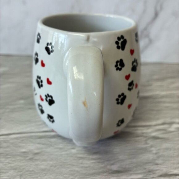 Capelli "Stay Pawsitive" Animal Paw Print Barrel Mug - Picture 4 of 7